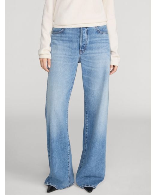 FRAME Blue The Pixie Off Duty Loose