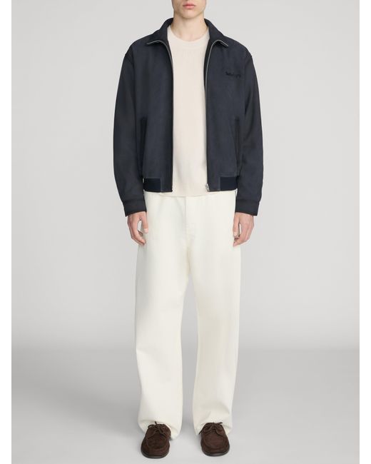 FRAME Blue Sotheby's Suede Jacket for men