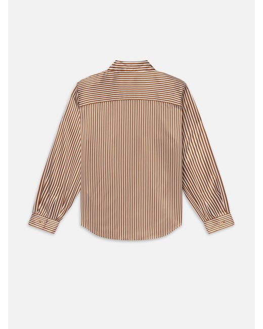 FRAME Natural Ritz Striped Pajama Shirt