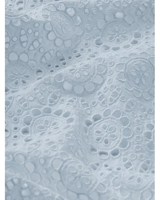FRAME Blue The Petal Eyelet Shirt