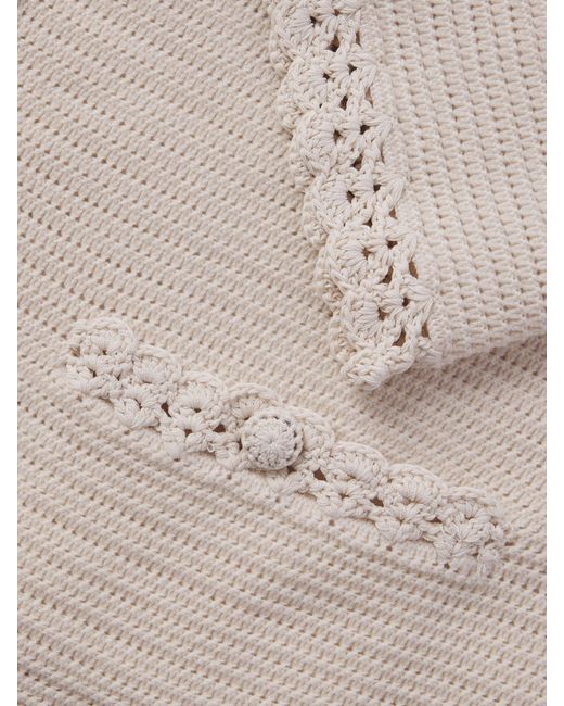 FRAME Natural The Crochet Trim Jacket