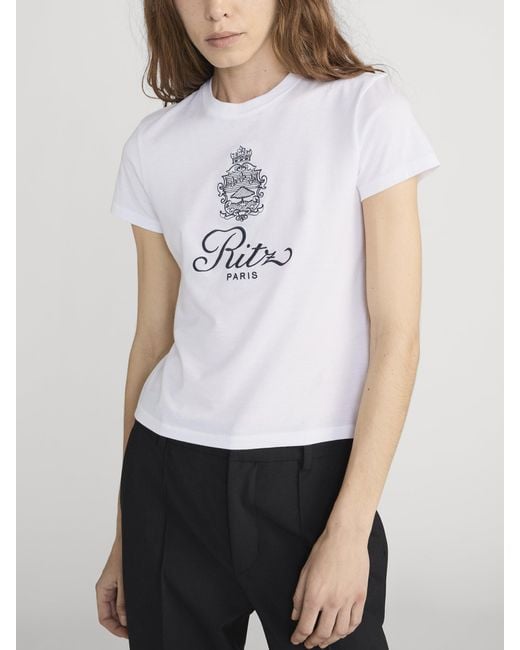 FRAME Blue Ritz Solid Baby Tee
