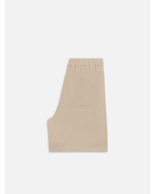 FRAME Natural Open Weave Shorts