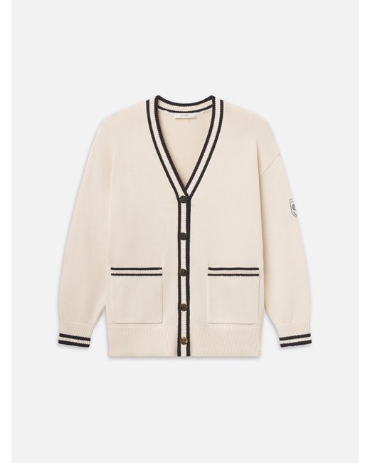 FRAME Natural The Tennis Oversized Cardigan
