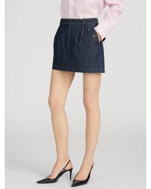 FRAME Blue The Denim Utility Skirt