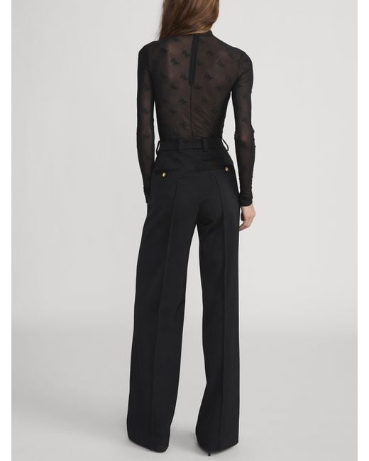 FRAME Blue Ritz Mesh Bodysuit