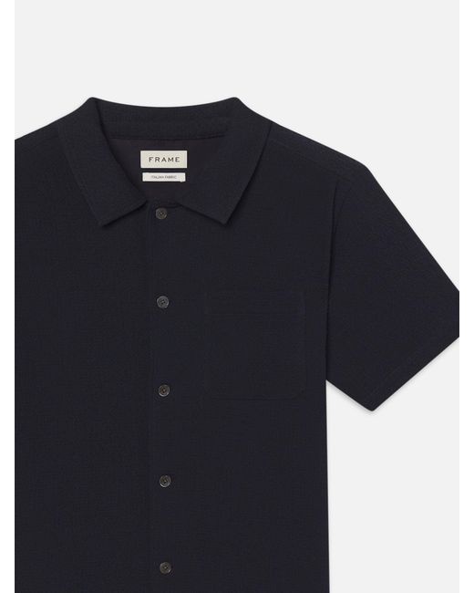 FRAME Blue Open Weave Shirt