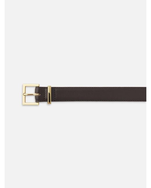FRAME White The Leather Square Buckle Belt