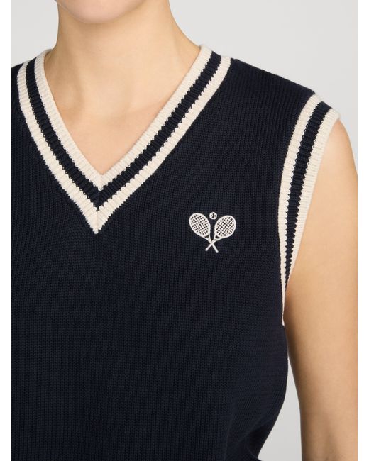 FRAME Blue The Tennis Vest