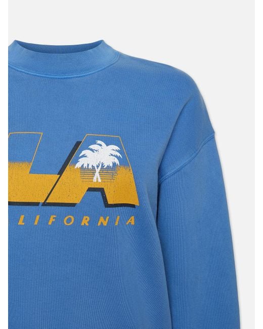 FRAME Blue Vintage La Sweatshirt