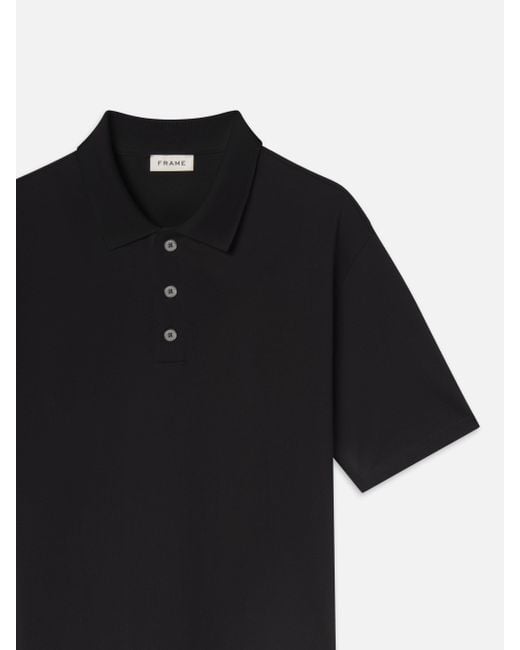 FRAME Black Light Pique Polo for men