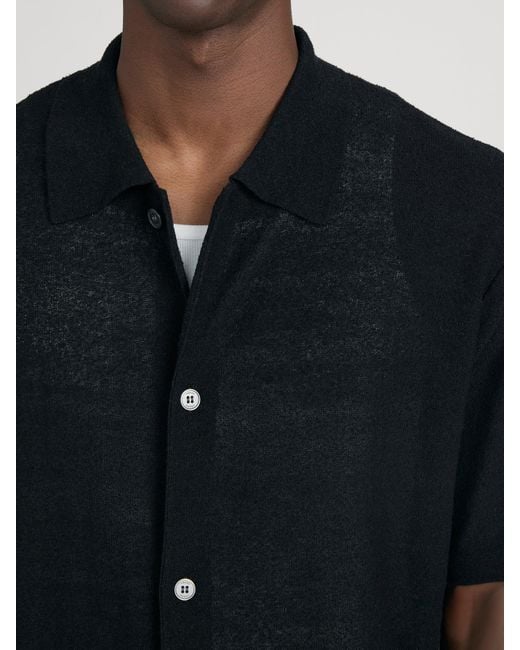 FRAME Black Light Cotton Silk Cardigan for men