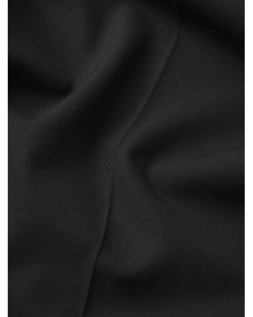 FRAME Black The Cuffed Pleated Trouser