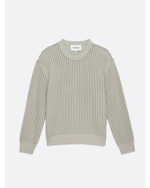 FRAME White Cotton Blend Crewneck Sweater for men