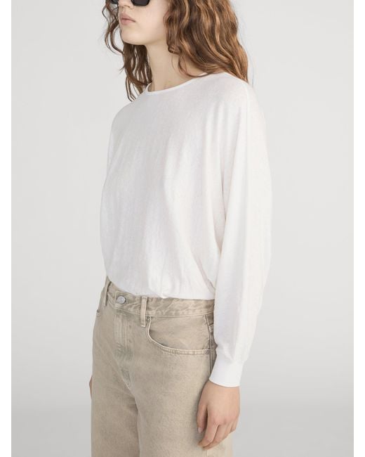FRAME White The Slouch Top