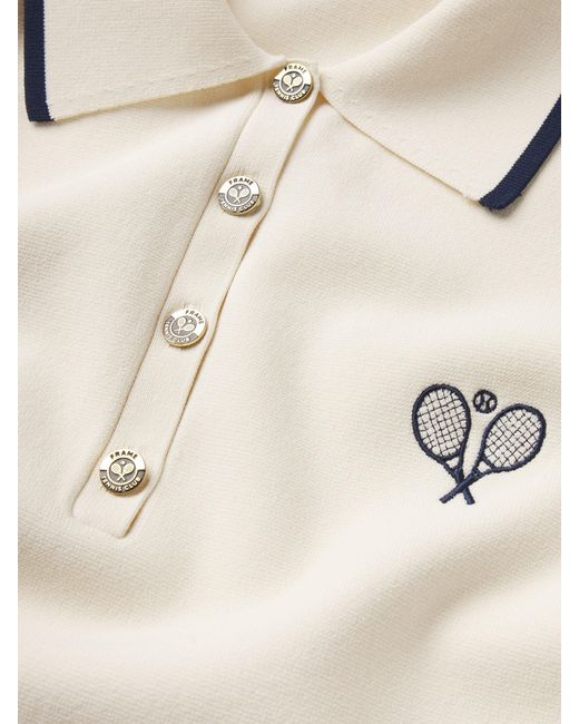FRAME Natural The Tennis Pleated Mini Dress
