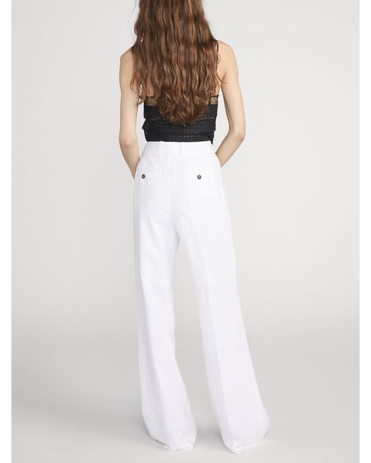 FRAME White The Linen Trouser