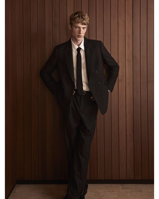 FRAME Black Wool Trousers for men