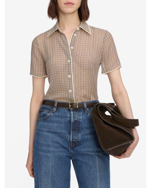 FRAME Natural The Silk Check Shirt