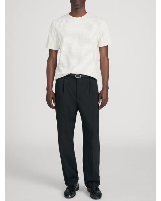 FRAME White Jacquard Stripe Tee for men