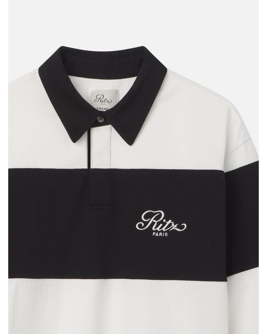 FRAME Black Ritz Rugby Polo Shirt for men