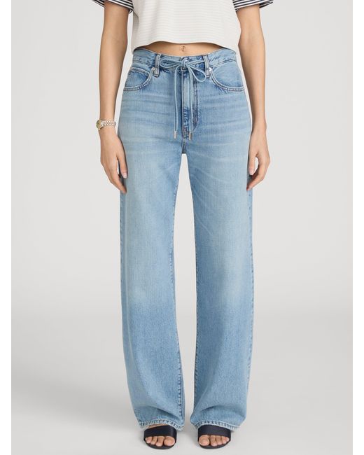 FRAME Blue The Off Duty Drawstring Bow