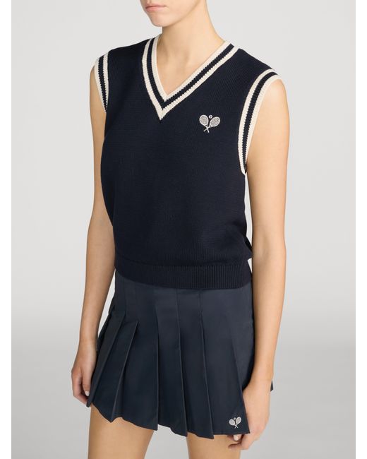 FRAME Blue The Tennis Vest