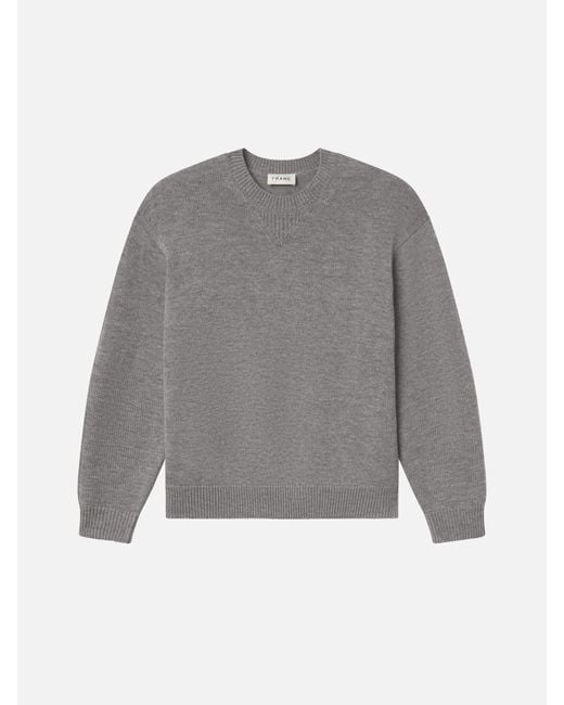 FRAME Gray Suede Patch Sweater for men