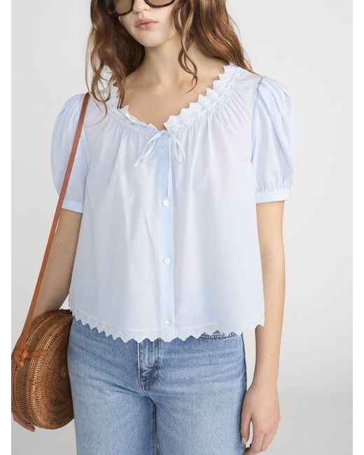FRAME Blue The Serene Top