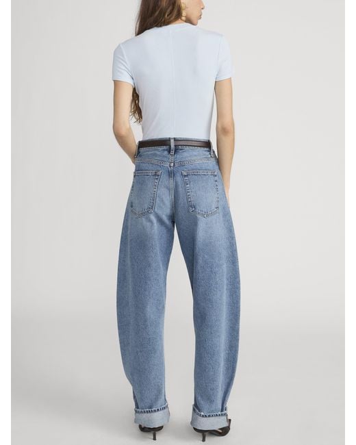 FRAME Blue The Rib Baby Tee