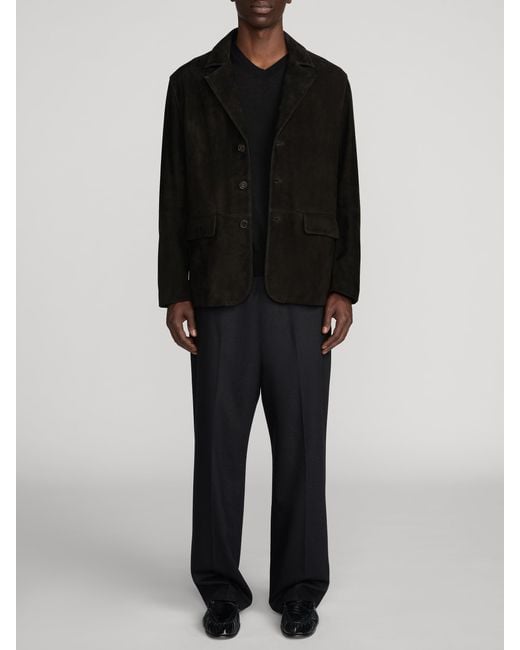 FRAME Black Suede Blazer for men