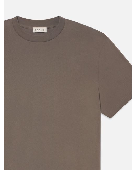 FRAME Gray Light Cotton Tee for men