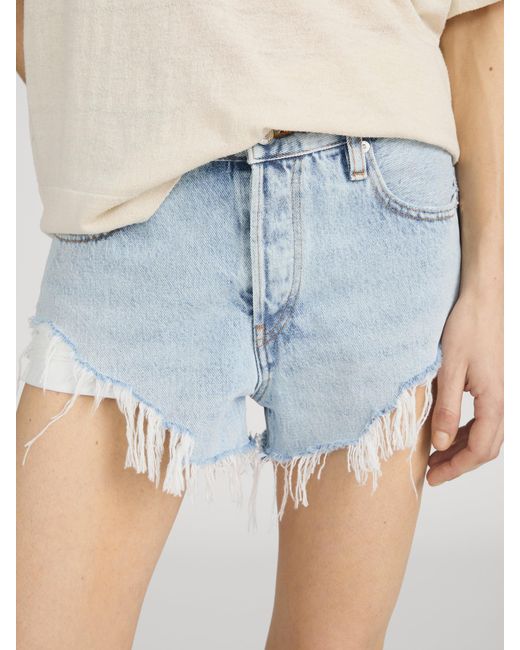 FRAME Blue The Grunge Hang Short
