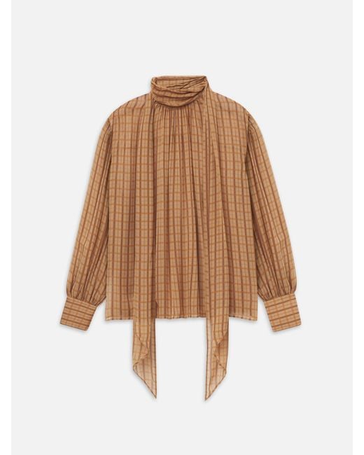 FRAME Brown The Lantern Blouse