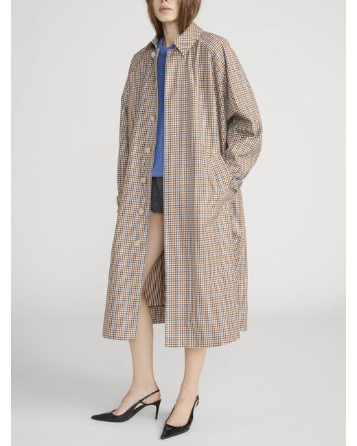 FRAME Natural The Plaid Mac Coat