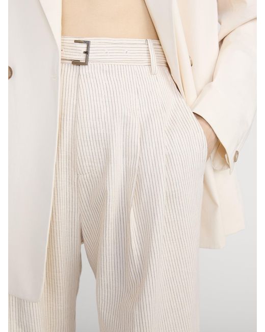FRAME White The Striped Wide Leg Pant
