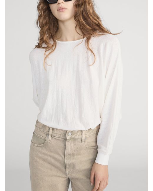 FRAME White The Slouch Top