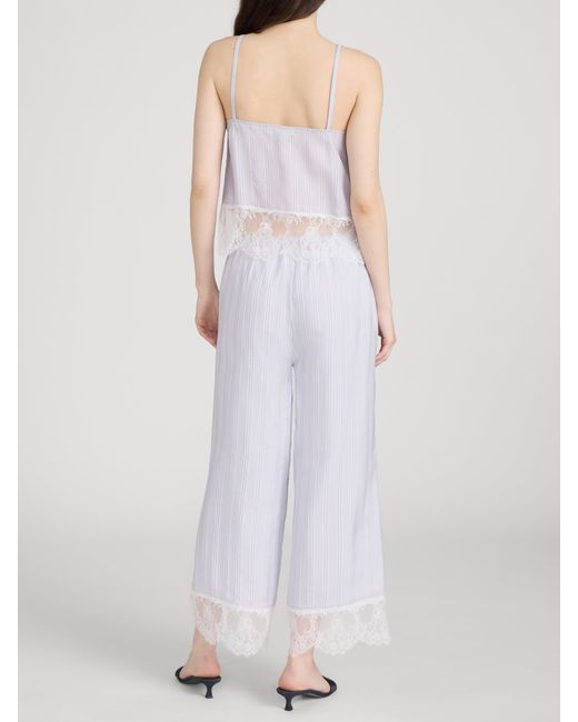 FRAME White The Stripe Lace Cami