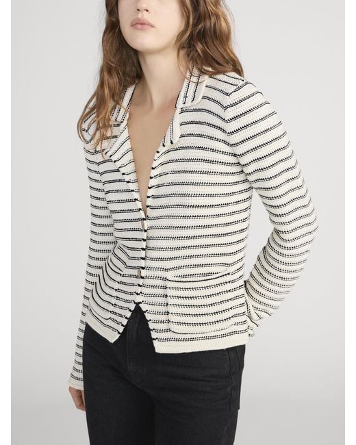 FRAME White The Crochet Blazer