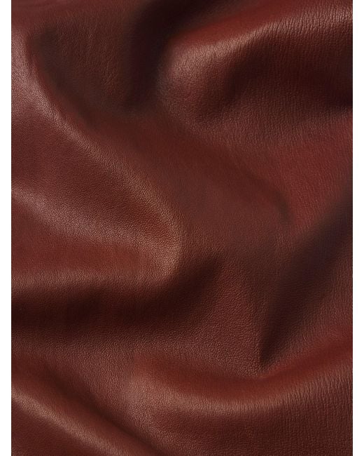 FRAME Red The Leather Reboot Crop
