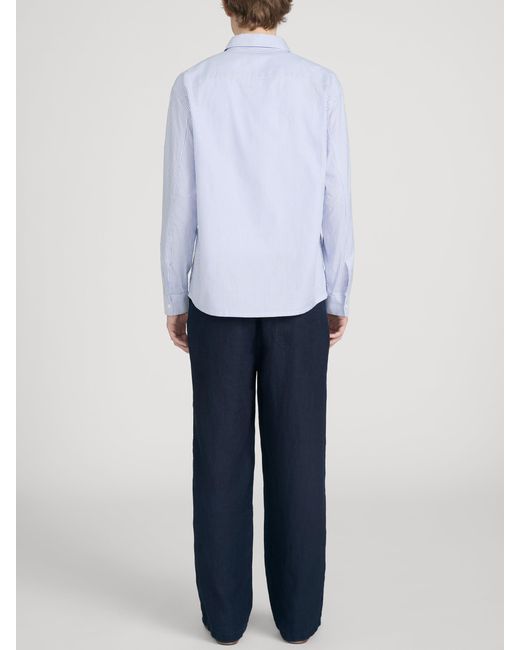 FRAME Blue Drawstring Linen Pants for men