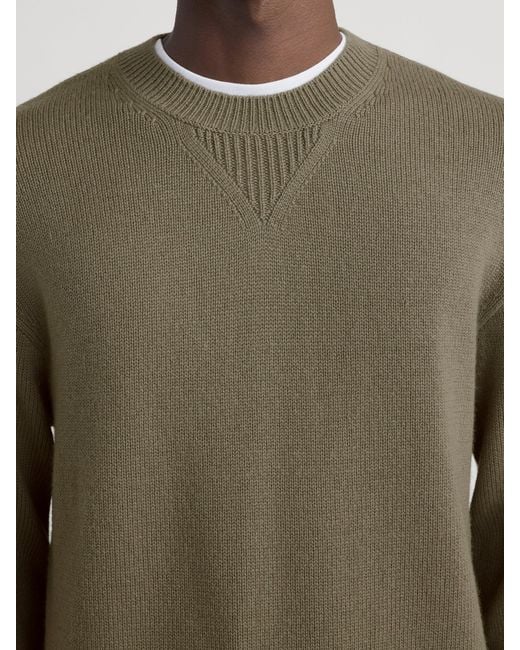 FRAME Green Suede Patch Sweater for men