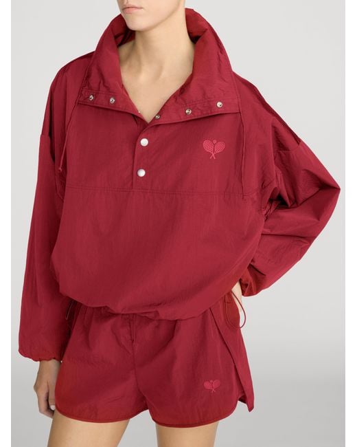 FRAME Red The Tennis Windbreaker