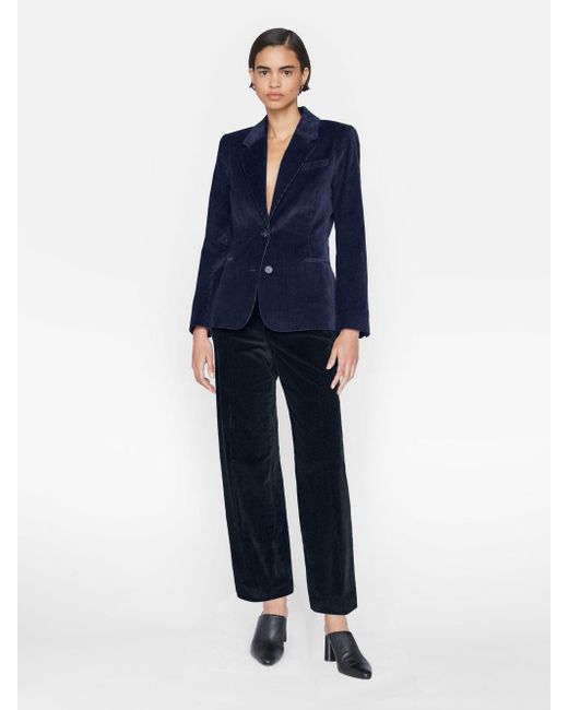 FRAME Blue The Corduroy Femme Blazer