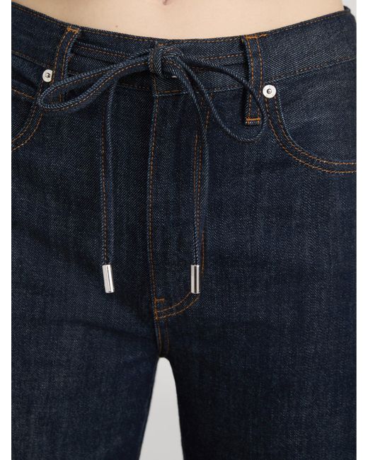 FRAME Blue The Off Duty Drawstring Bow