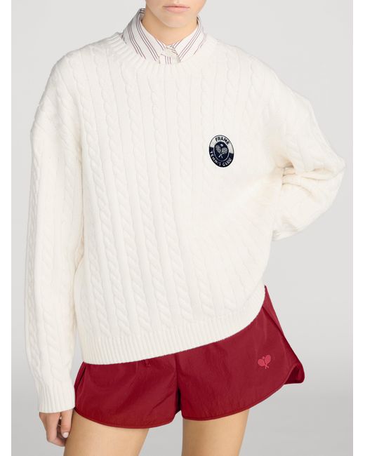 FRAME White Cable Sweater for men