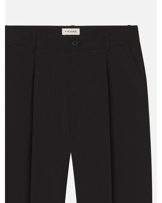 FRAME Black Tropical Wool Trouser for men
