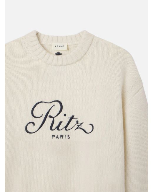 FRAME White Ritz Cashmere Sweater
