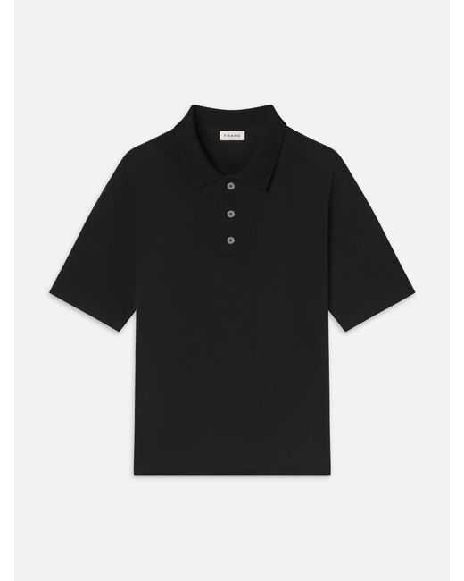 FRAME Black Light Pique Polo for men