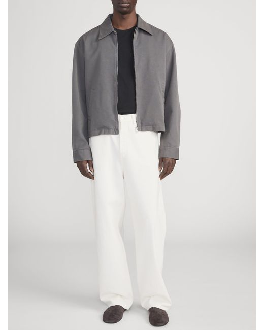 FRAME Gray Canvas Trucker Jacket